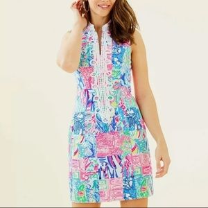 Lilly Pulitzer Alexa Shift Dress in Pop Up Summer Remix Patchwork